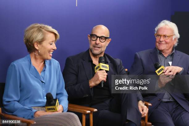 Actress Emma Thompson, actor Stanley Tucci and director Richard Eyre of 'The Children's Act' attend The IMDb Studio Hosted By The Visa Infinite...