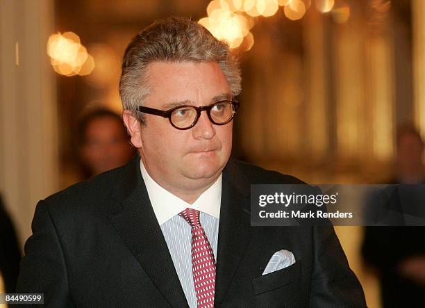 Prince Laurent from Belgium assists a new years reception at the Royal Palace on January 27, 2009 in Brussels, Belgium.