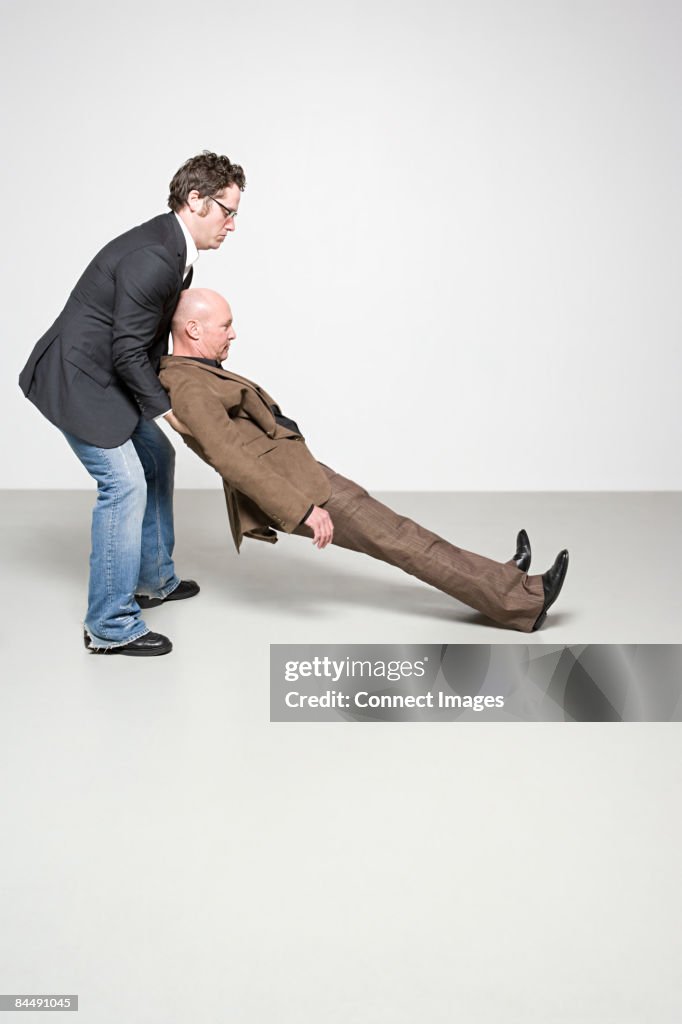 Man catching man