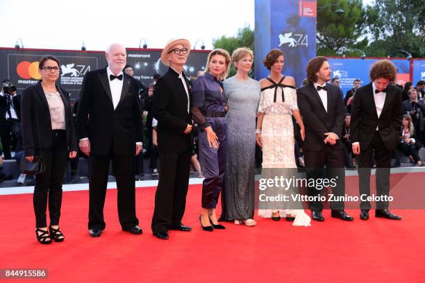 Venezia 74' jury members Ildiko Enyedi, David Stratton, Yonfan, Jasmine Trinca, president Annette Bening, members Anna Mouglalis, Edgar Wright and...