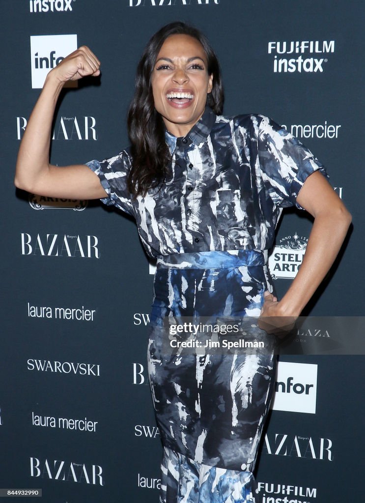 Actress Rosario Dawson attends the 2017 Harper's Bazaar Icons at The