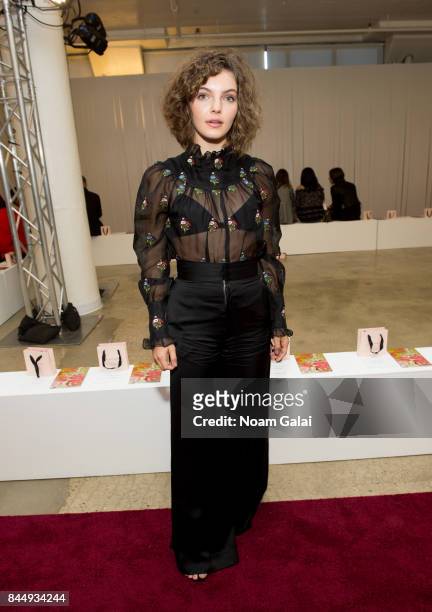 Actress Camren Bicondova attends the Jill Stuart fashion show during New York Fashion Week on September 9, 2017 in New York City.