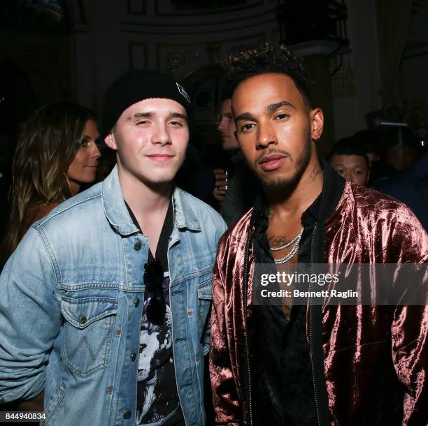 Brooklyn Beckham and Lewis Hamilton attend Harper's BAZAAR Celebrates "ICONS By Carine Roitfeld" at the Plaza Hotel presented by Infor, Laura...