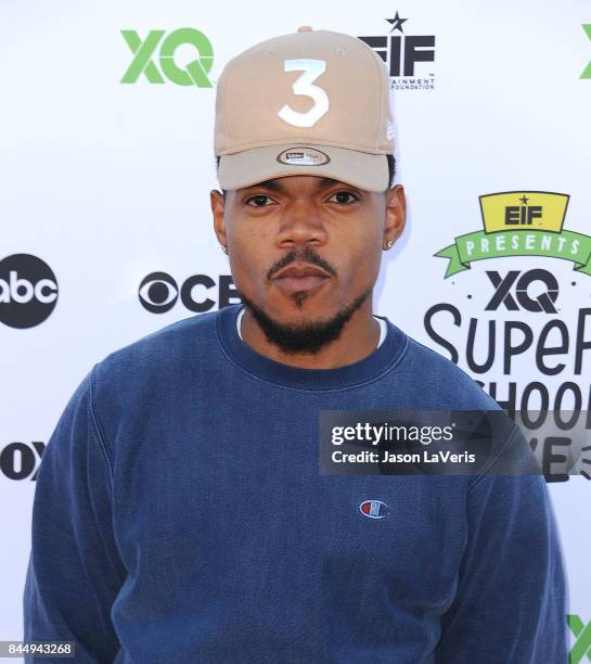 Chance The Rapper attends XQ Super School Live at The Barker Hanger on September 8, 2017 in Santa Monica, California.