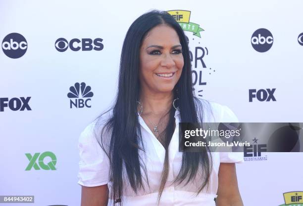 Sheila E. Attends XQ Super School Live at The Barker Hanger on September 8, 2017 in Santa Monica, California.