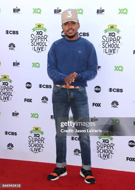 Chance The Rapper attends XQ Super School Live at The Barker Hanger on September 8, 2017 in Santa Monica, California.