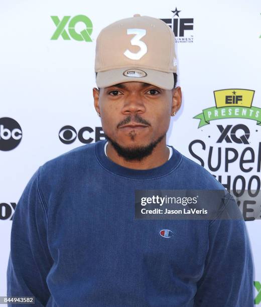 Chance The Rapper attends XQ Super School Live at The Barker Hanger on September 8, 2017 in Santa Monica, California.