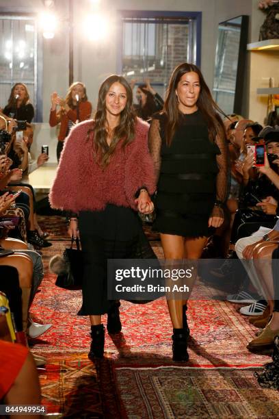 Arielle Nachmani and designer Rebecca Minkoff walk the runway for TRESemme at Rebecca Minkoff during New York Fashion Week on September 9, 2017 in...