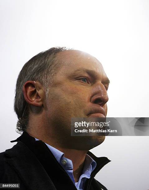 Manager Andreas Mueller of Schalke is seen prior to the round of 16 DFB Cup match between Carl Zeiss Jena and FC Schalke 04 at the Ernst Abbe stadium...