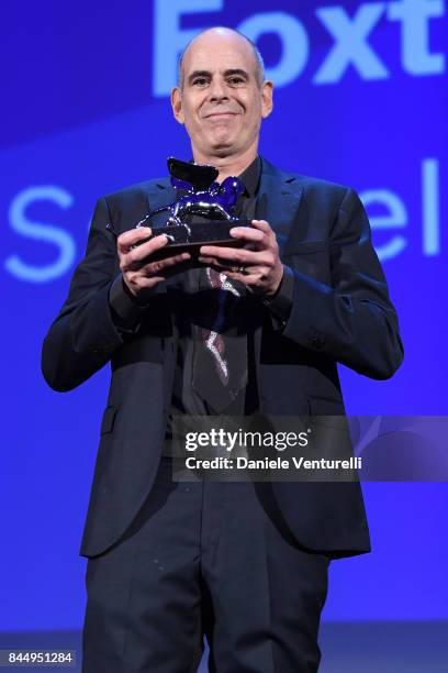 Samuel Maoz receives the Silver Lion - Grand Jury Prize Award for 'Foxtrot' during the Award Ceremony of the 74th Venice Film Festival at Sala Grande...