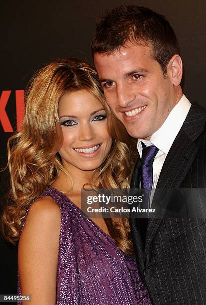 Real Madrid football player Rafael Van der Vaart and his wife Sylvie attend "Valkyrie" Madrid Premiere on at the Teatro Real January 27, 2009 in...