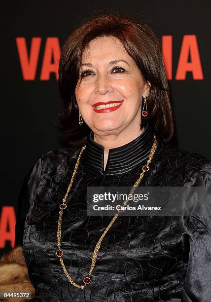 Spanish actress Concha Velasco attends "Valkyrie" Madrid Premiere on at the Teatro Real January 27, 2009 in Madrid, Spain.