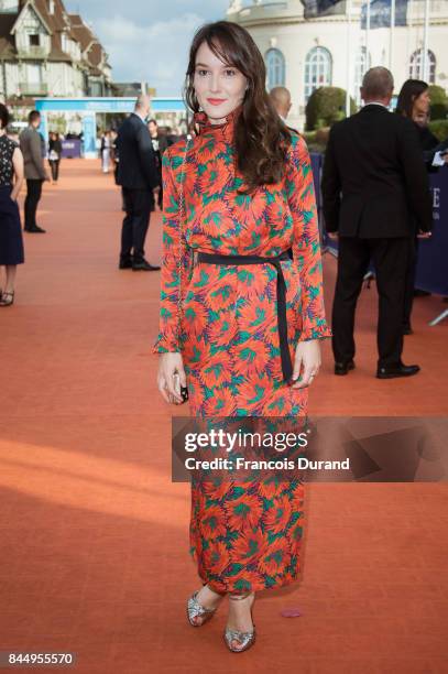 Anais Demoustier arrives at the closing ceremony of the 43rd Deauville American Film Festival on September 9, 2017 in Deauville, France.