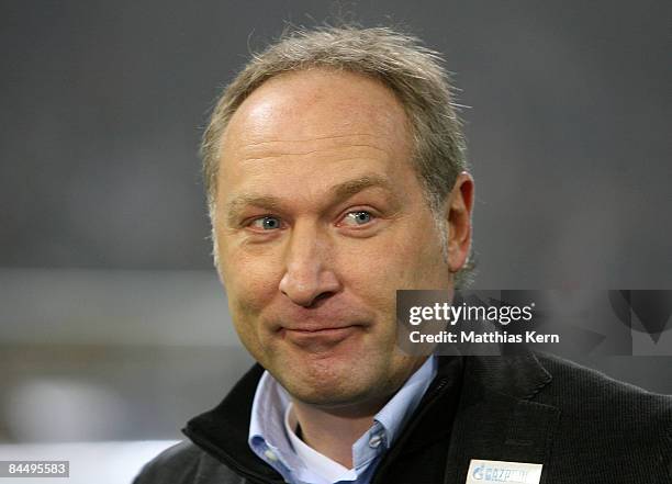 Manager Andreas Mueller of Schalke is seen prior to the round of 16 DFB Cup match between Carl Zeiss Jena and FC Schalke 04 at the Ernst Abbe stadium...