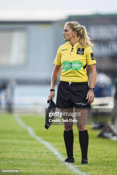 Galway , Ireland - 9 September 2017; Assistant referee Joy Neville during the Guinness PRO14 Round 2 match between Connacht and Southern Kings at The...