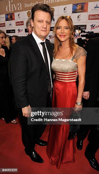 Thorsten Koch and actress Doreen Dietel attend the Diva Entertainment Award at the Hotel Bayerischer Hof on January 27, 2009 in Munich, Germany.