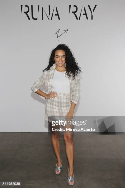 Assistant brand coordinator at Cosmopolitan Magazine, Diandra Barnwell, attends the Runa Ray fashion show during New York Fashion Week: First Stage...