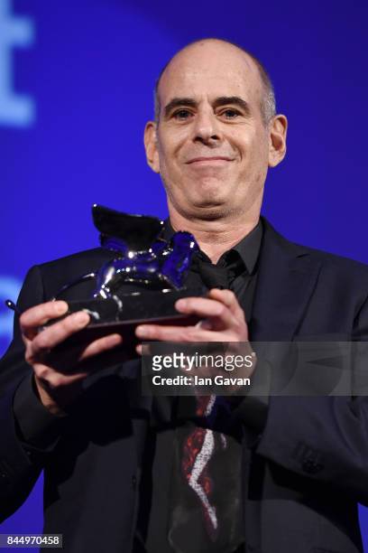 Samuel Maoz receives the Silver Lion - Grand Jury Prize Award for 'Foxtrot' during the Award Ceremony of the 74th Venice Film Festival at Sala Grande...