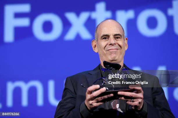 Director Samuel Maoz receives the Silver Lion - Grand Jury Prize for his movie 'Foxtrot' during the award ceremony of the 74th Venice Film Festival...