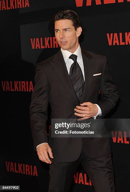 Actor Tom Cruise attends 'Valkyrie' premiere, at the Teatro Real on January 27, 2009 in Madrid, Spain.