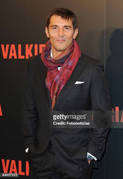Host Jesus Vazquez attends 'Valkyrie' premiere, at the Teatro Real on January 27, 2009 in Madrid, Spain.