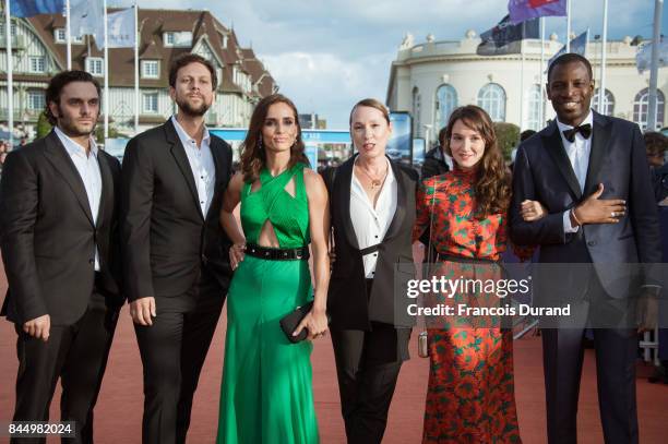 Leonor Varela, Anais Demoustier, Emmanuelle Bercot, Abd Al Malik, Pio Marmai and Pierre Rochefort arrive at the closing ceremony of the 43rd...