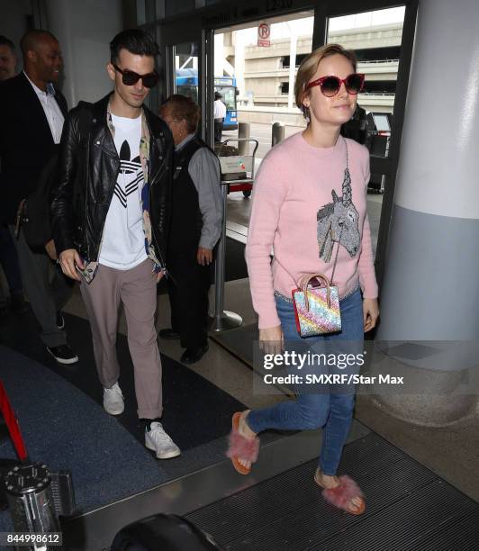 Alex Greenwald and Brie Larson are seen on September 9, 2017 in Los Angeles, California