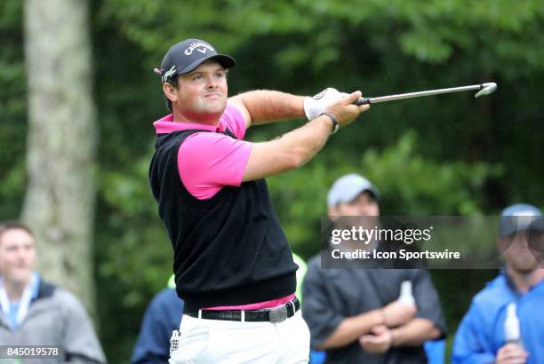 Patrick Reed, of the United States, during the third round of the Dell Technologies Championship on September 3 at TPC Boston in Norton,...