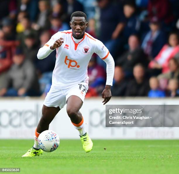 Blackpool's Viv Solomon-Otabor during the Sky Bet League One match between Scunthorpe United and Blackpool at Glanford Park on September 9, 2017 in...