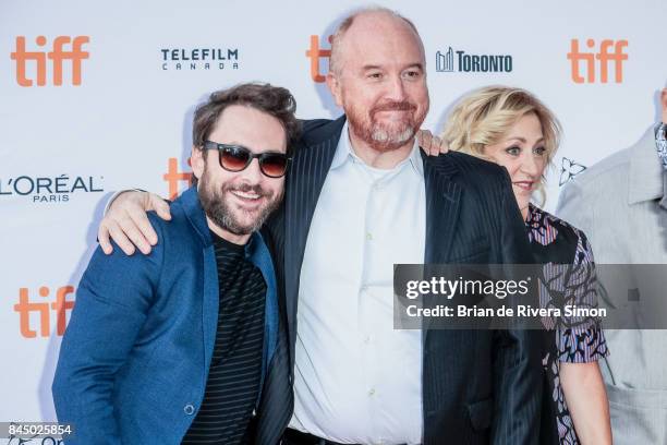 Charlie Day, Louis C.K., and Edie Falco attend the "I Love You, Daddy" premiere during the 2017 Toronto International Film Festival at Ryerson...