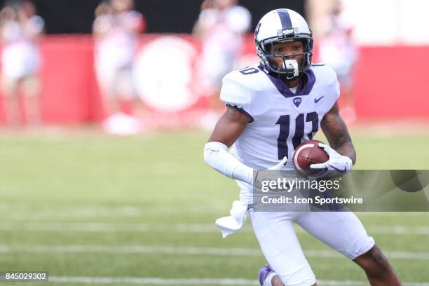 Horned Frog Demson White runs with the ball in the game between the TCU horned Frogs and the Arkansas Razorbacks on September 9, 2017 at Donald W....