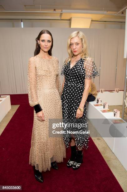 Tasha Tilberg and Chloe Sevigny attend the Jill Stuart fashion show during New York Fashion Week on September 9, 2017 in New York City.