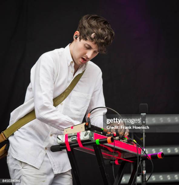 German singer Marius Lauber aka Roosevelt performs live on stage during first day at the Lollapalooza Festival on September 9, 2017 in...