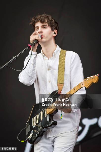 German singer Marius Lauber aka Roosevelt performs live on stage during first day at the Lollapalooza Festival on September 9, 2017 in...