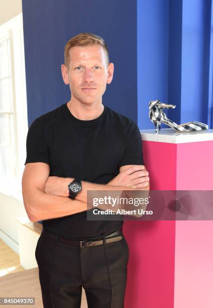 Designer Paul Andrew poses at the Paul Andrew Presentation during New York Fashion Week on September 9, 2017 in New York City.