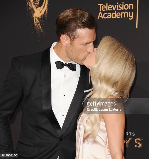 Brooks Laich and Julianne Hough attend the 2017 Creative Arts Emmy Awards at Microsoft Theater on September 9, 2017 in Los Angeles, California.
