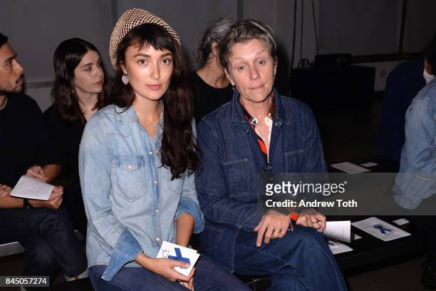 Malu Byrne and Frances McDormand attend A Detacher fashion show during New York Fashion Week on September 9, 2017 in New York City.
