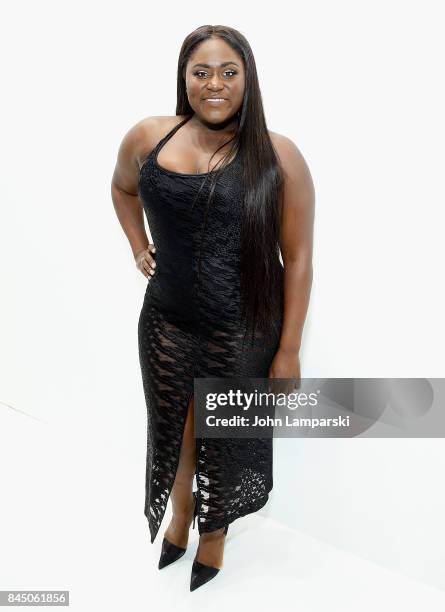 Danielle Brooks attends the Christian Siriano collection during the September 2017 New York Fashion Week: The Shows at Pier 59 on September 9, 2017...