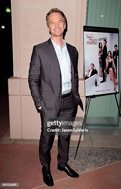 Actor Neil Patrick Harris attends "An Evening with How I Met Your Mother" at the Leonard H. Goldenson Theatre on January 27, 2009 in North Hollywood,...