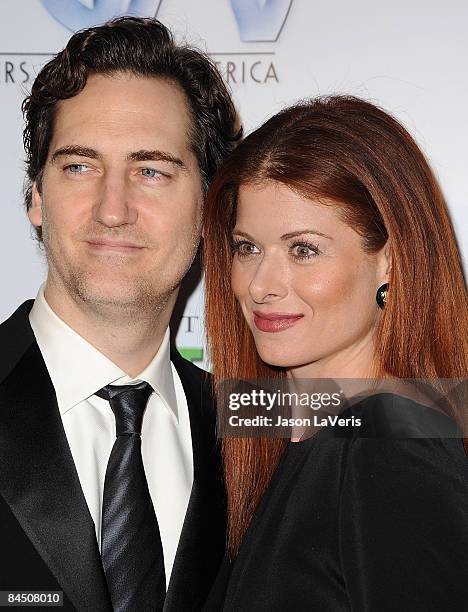 Producer Daniel Zelman and actress Debra Messing attend the 20th annual Producers Guild Awards at The Hollywood Palladium on January 24, 2009 in...