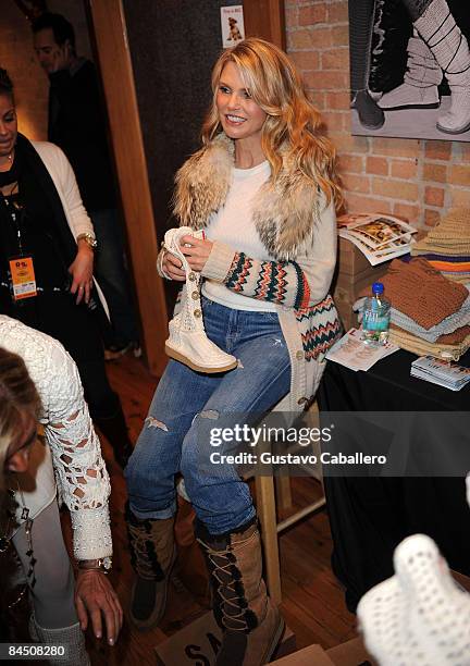 Model Christie Brinkley at the Island Def House of Hype Hospitality Suite on January 16, 2009 in Park City, Utah.