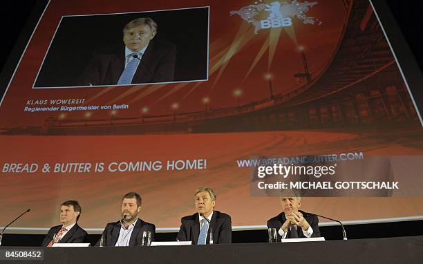 Willy Weiland, President of Germany's Federation of Gastronomy and Hotel Industry , Karl Heinz Mueller, manging director of the Bread and Butter...