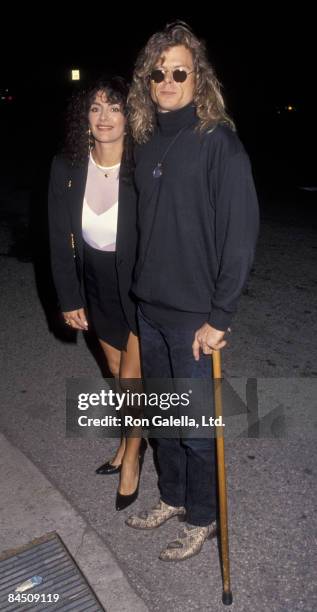 Actress Marina Sirtis and husband Michael Lamper attending the premiere of "Runnin' On Empty" on April 13, 1992 at the Wilshire Ebell Theater in...