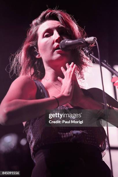 Emily Kokal of Warpaint opens the show during Depeche Mode's Global Spirit Tour at Madison Square Garden on September 9, 2017 in New York City.