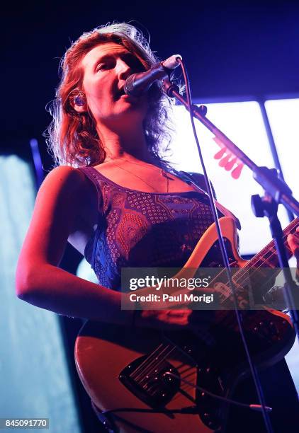 Emily Kokal of Warpaint opens the show during Depeche Mode's Global Spirit Tour at Madison Square Garden on September 9, 2017 in New York City.