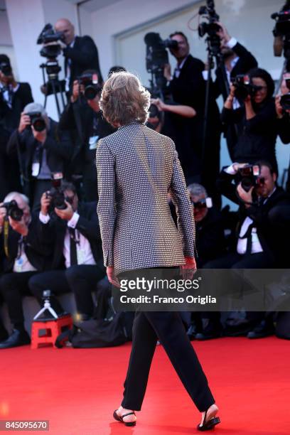 Charlotte Rampling arrives at the Award Ceremony during the 74th Venice Film Festival at Sala Grande on September 9, 2017 in Venice, Italy.