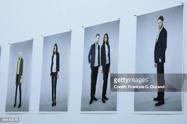 Photographs of 'Faconnable' s new collection Fall/Winter 2009-2010 taken by Danish Former model Helena Christensen on January 24, 2009 in Paris,...