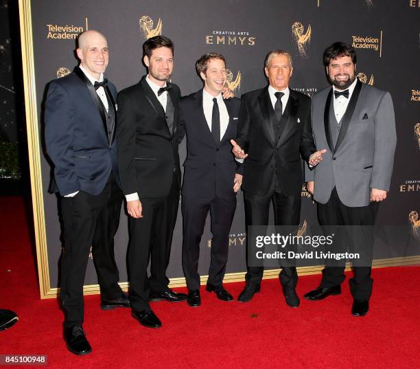 Dan Murrell, Joe Starr, Spencer Gilbert, Michael Bolton, and Andy Signore attend the 2017 Creative Arts Emmy Awards at Microsoft Theater on September...