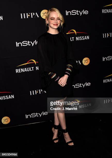 Emma Stone attends The Hollywood Foreign Press Association and InStyles annual celebrations of the 2017 Toronto International Film Festival at...