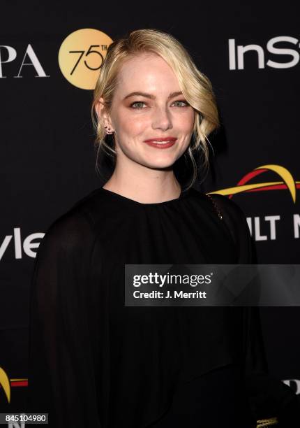 Emma Stone attends The Hollywood Foreign Press Association and InStyles annual celebrations of the 2017 Toronto International Film Festival at...